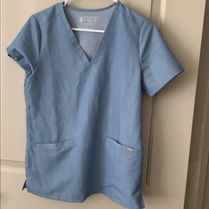 FIGS Heather Denim Blue Scrub Set Size Small